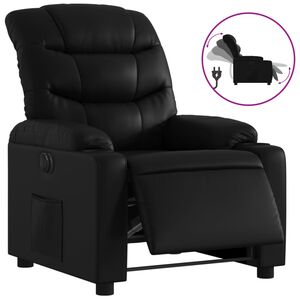 vidaXL Fauteuil inclinable &eacute;lectrique Noir Similicuir