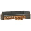vidaXL Ensemble de canap&eacute; d'angle 7 pcs Naturel et Anthracite