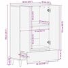 vidaXL Haut Armoire Blanc 60 x 33 x 100 cm bois de manguier massif