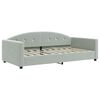 vidaXL Lit de jour gris clair 100x190 cm velours