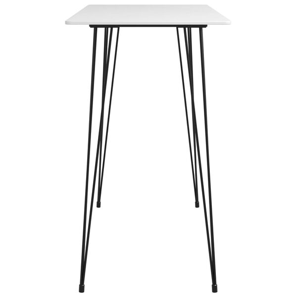 vidaXL Ensemble de bar 7 pcs Blanc et noir