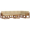 vidaXL Ensemble de canap&eacute;s d'ext&eacute;rieur 9 pcs Naturel et Beige