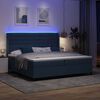 vidaXL Lit &agrave; ressort LED avec matelas Bleu 200 x 200 cm tissu