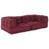 vidaXL Canapé modulaire 2 places marron 140x70x36 tissu