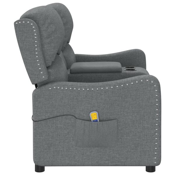 vidaXL Fauteuil de massage inclinable avec porte-gobelets 2 places