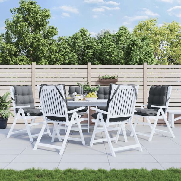 vidaXL Coussins de chaise &agrave; dossier bas lot de 6 anthracite