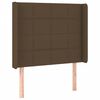 vidaXL T&ecirc;te de lit &agrave; LED Marron fonc&eacute; 103x16x118/128 cm Tissu