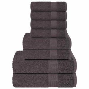 vidaXL Ensemble de serviettes FROGN 8 pcs anthracite 360 g/m&sup2;