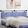 vidaXL T&ecirc;te de lit suspendue Ray&eacute; Bleu denim 210 x 55 x 5 cm tissu
