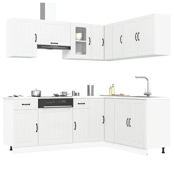 vidaXL Ensemble d'armoires de cuisine 11 pcs Lucca bois d'ing&eacute;nierie