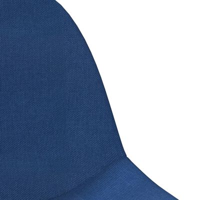 vidaXL Chaises pivotantes de salle à manger 6 pcs Bleu Tissu