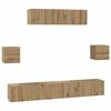 vidaXL Ensemble meuble TV 7 pc Ch&ecirc;ne artisanal Bois d'ing&eacute;nierie
