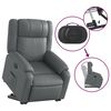 vidaXL Fauteuil inclinable Gris Similicuir