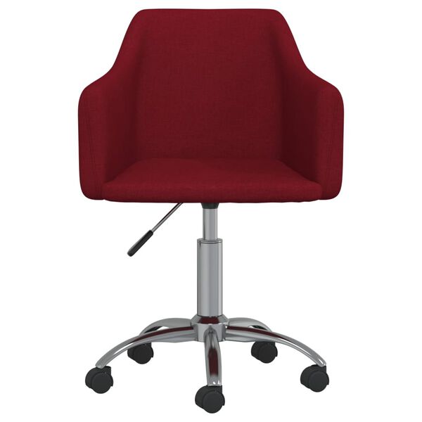 vidaXL Chaises pivotantes &agrave; manger lot de 2 Rouge bordeaux Tissu