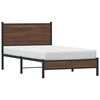 vidaXL Cadre de lit en métal sans matelas chêne marron 100x200 cm