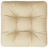 vidaXL Coussin de palette beige 58x58x10 cm tissu