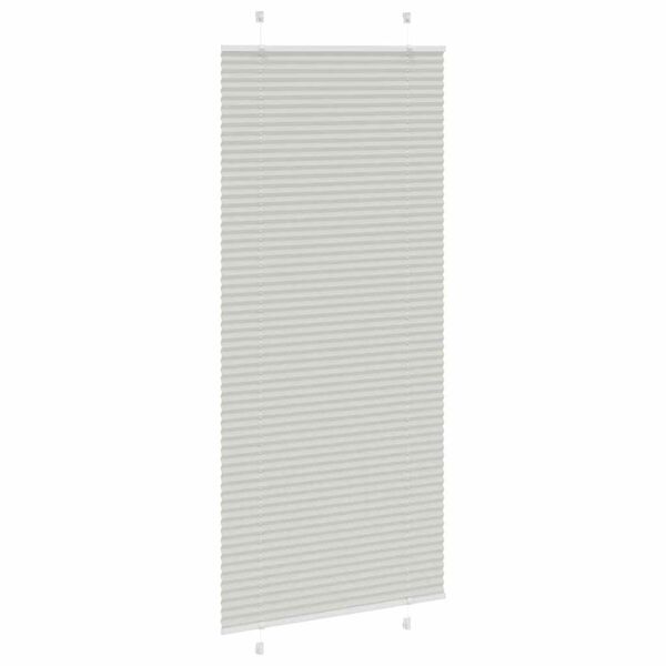 vidaXL Store pliss&eacute; gris clair 95x200 cm largeur du tissu 94,4 cm