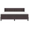 vidaXL Lit &agrave; ressorts avec matelas Marron fonc&eacute; 200 x 180 cm Polyester