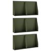 vidaXL Mur de sout&egrave;nement 6 pc 40 x 12 x 40 cm Acier Vert olive