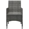 vidaXL Ensemble &agrave; manger de jardin 7 pcs Gris