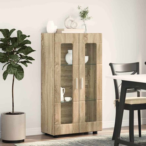 vidaXL Buffet Ch&ecirc;ne Sonoma 55,5 x 29 x 103 cm Bois d'ing&eacute;nierie