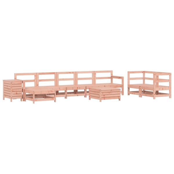 vidaXL Salon de jardin 10 pcs bois massif sapin de douglas
