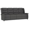 vidaXL Fauteuil de massage inclinable à 4 places gris foncé