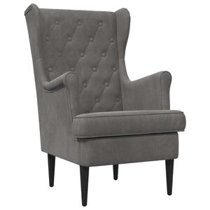 vidaXL Fauteuil Gris fonc&eacute; Velours