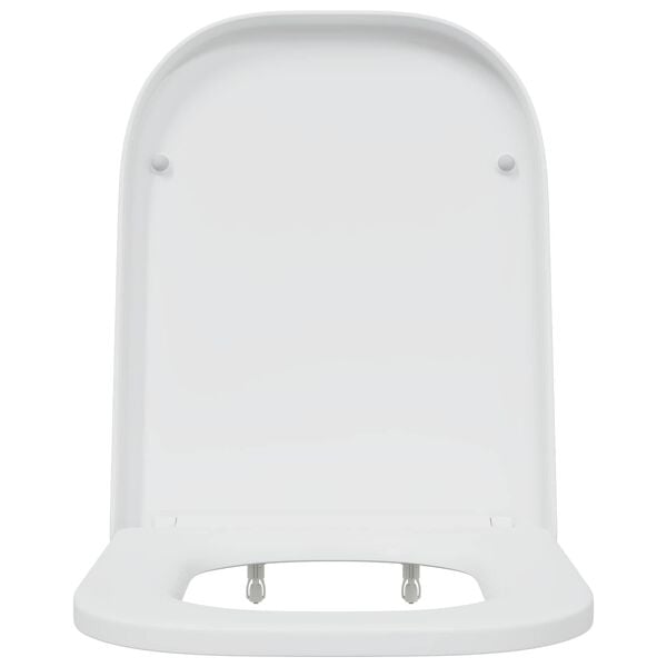 vidaXL Si&egrave;ge de toilette Blanc 44,5 x 35 x 3,6 cm Duroplast