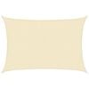 vidaXL Voile d'ombrage 160 g/m&sup2; Cr&egrave;me 3x5 m PEHD