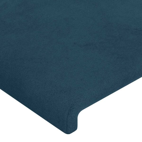 vidaXL T&ecirc;tes de lit 2 pcs Bleu fonc&eacute; 72x5x78/88 cm Velours