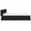 vidaXL Lit &agrave; ressorts avec matelas Noir 200 x 200 cm Polyester