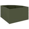 vidaXL Jardinière d'Angle Vert olive 60 x 60 x 35 cm Acier