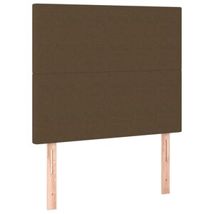 vidaXL T&ecirc;te de lit marron fonc&eacute; 80x5x118/128 cm Tissu