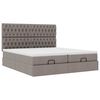 VidaXL Cadre de lit ottoman avec matelas taupe 160x200 cm tissu