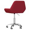 vidaXL Chaise pivotante de bureau Rouge bordeaux Tissu