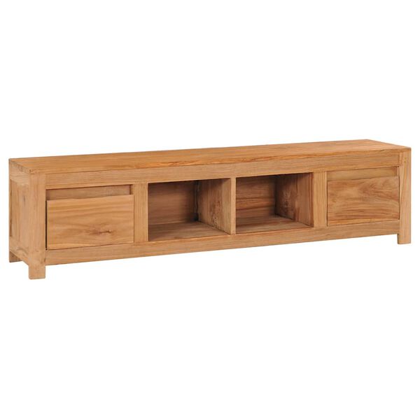 vidaXL Meuble TV 115x30x35 cm bois de teck massif