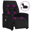 vidaXL Fauteuil inclinable de massage &eacute;lectrique noir tissu microfibre