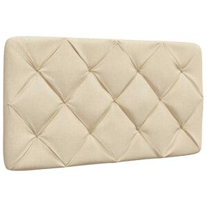 vidaXL Coussin de t&ecirc;te de lit cr&egrave;me 80 cm tissu