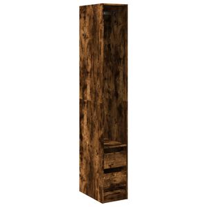 vidaXL Garde-robe ch&ecirc;ne fum&eacute; 30x50x200 cm bois d'ing&eacute;nierie