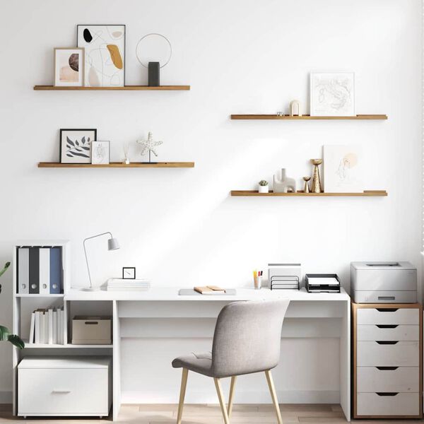 vidaXL &Eacute;tag&egrave;re Murale 4 pcs Marron 100 x 9 x 3 cm Bois d'ing&eacute;nierie