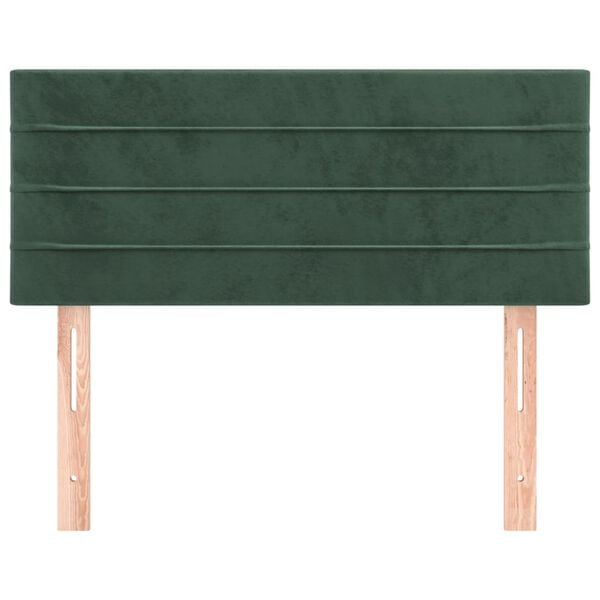 vidaXL T&ecirc;te de lit Vert fonc&eacute; 90x5x78/88 cm Velours