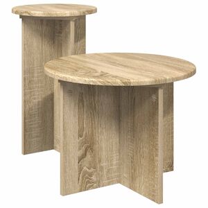 vidaXL Ensemble de tables d'appoint avec stockage 2 pcs Ch&ecirc;ne Sonoma