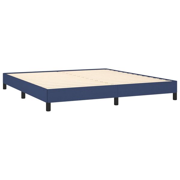 vidaXL Cadre de lit sans matelas bleu 180x200 cm tissu