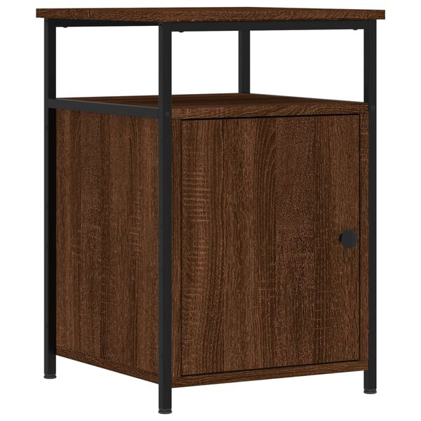 vidaXL Table de chevet ch&ecirc;ne marron 40x42x60 cm bois d'ing&eacute;nierie
