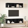 vidaXL Ensemble meuble TV 4 pcs Ch&ecirc;ne noir 37 x 37 x 72 cm
