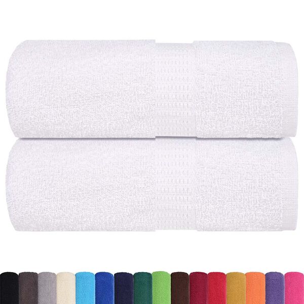 vidaXL Serviettes de toilette FROGN 2 pi&egrave;ces Blanc 30x30 cm 360 g/m&sup2;