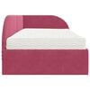 vidaXL Cadre de lit d'angle avec matelas 2 pcs Rouge Velours
