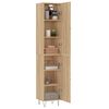 vidaXL Buffet haut Ch&ecirc;ne sonoma 34,5x34x180 cm Bois d'ing&eacute;nierie