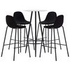 vidaXL Ensemble de bar 5 pcs Tissu Noir